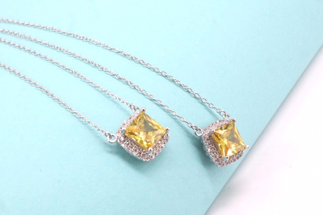 Tiffany & Co. Tiffany & Co. 方形黄钻锁骨项链