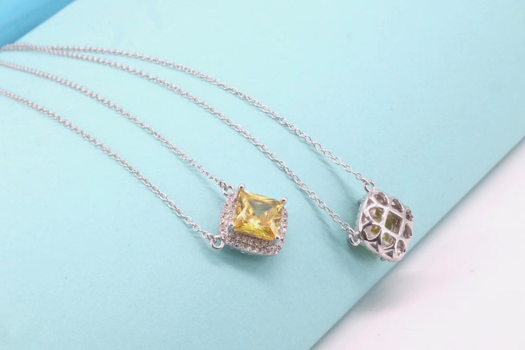 Tiffany & Co. Tiffany & Co. 方形黄钻锁骨项链