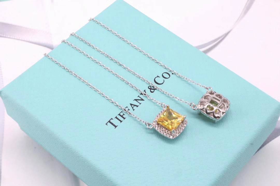 Tiffany & Co. Tiffany & Co. 方形黄钻锁骨项链
