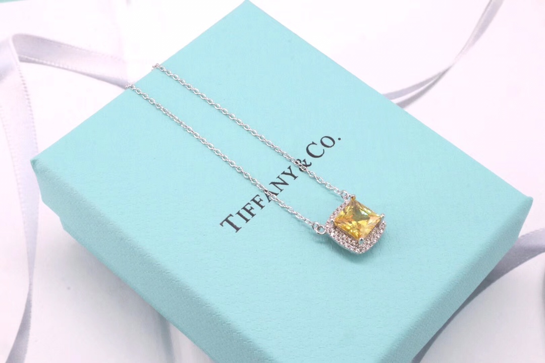 Tiffany & Co. Tiffany & Co. 方形黄钻锁骨项链