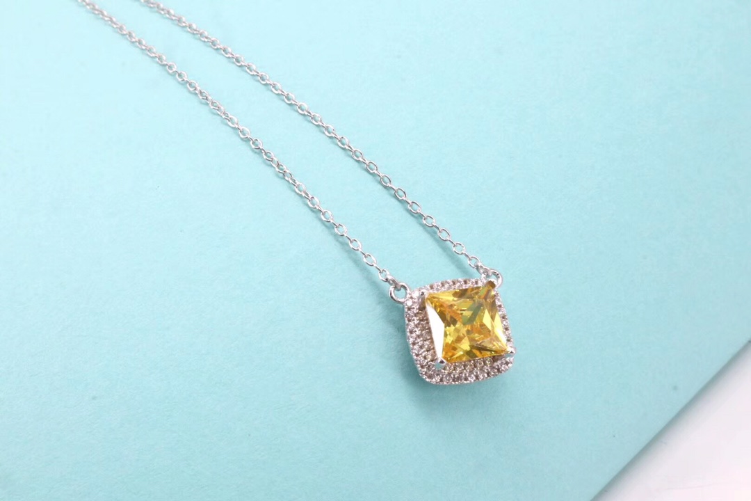 Tiffany & Co. Tiffany & Co. 方形黄钻锁骨项链