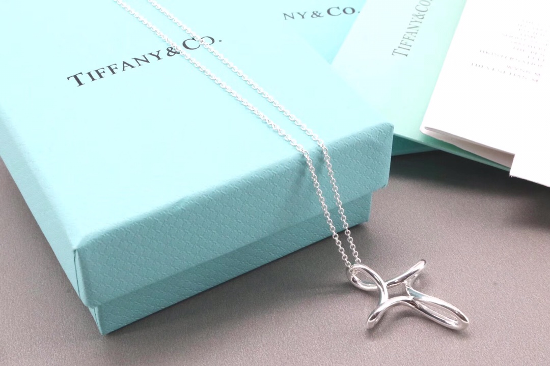 Tiffany & Co. Tiffany&Co. 纯银 十字架锁骨项链