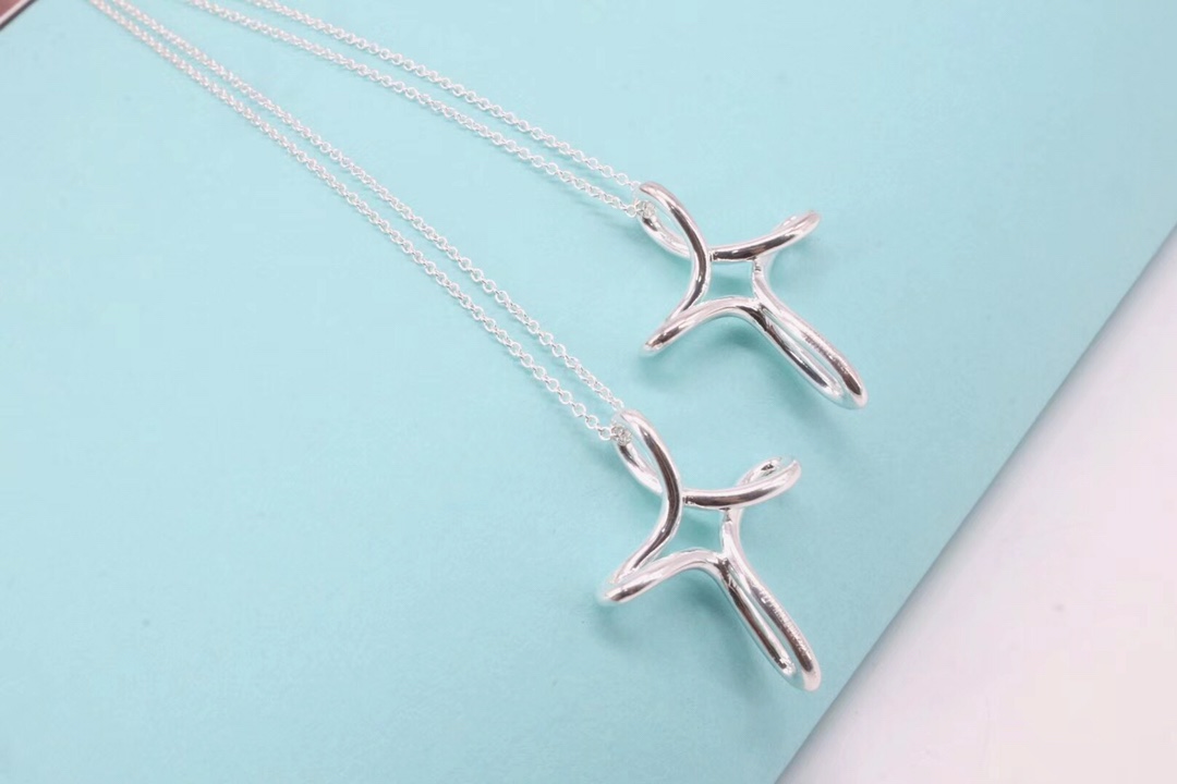 Tiffany & Co. Tiffany&Co. 纯银 十字架锁骨项链