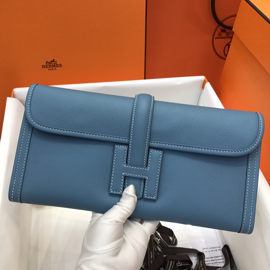 Borse Pochette Blu Denim Blue Epsom 1 Borse Pochette Blu Denim Blue Epsom