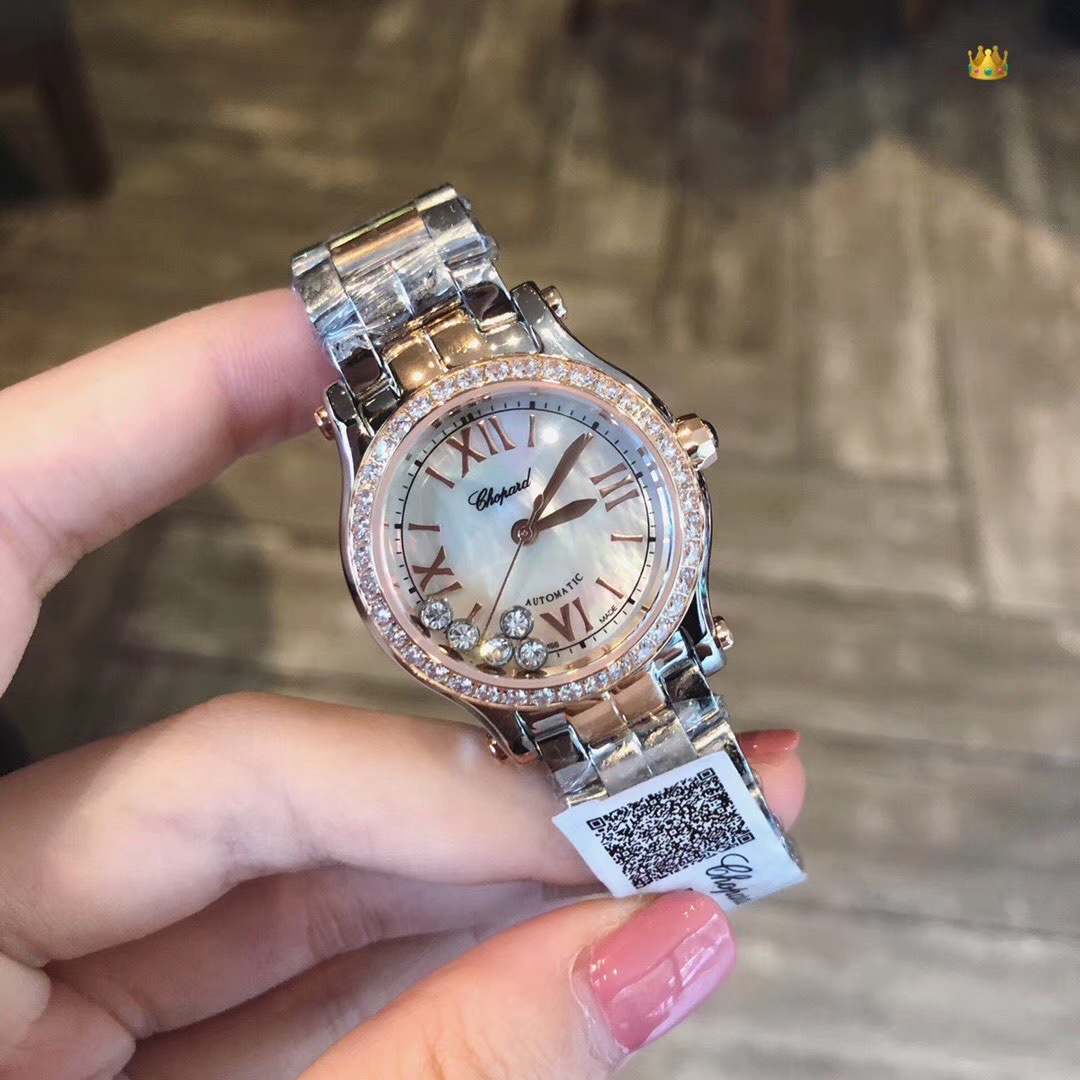 Chopard 萧邦快乐钻女表钢带款腕表