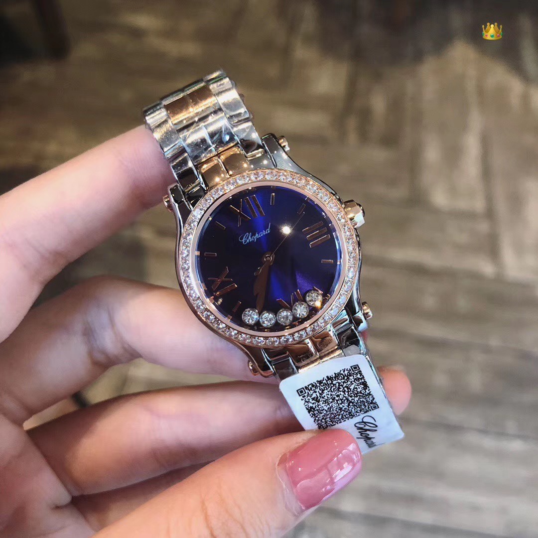 Chopard 萧邦快乐钻女表钢带款腕表