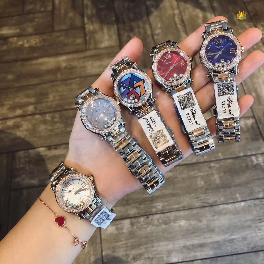 Chopard 萧邦快乐钻女表钢带款腕表