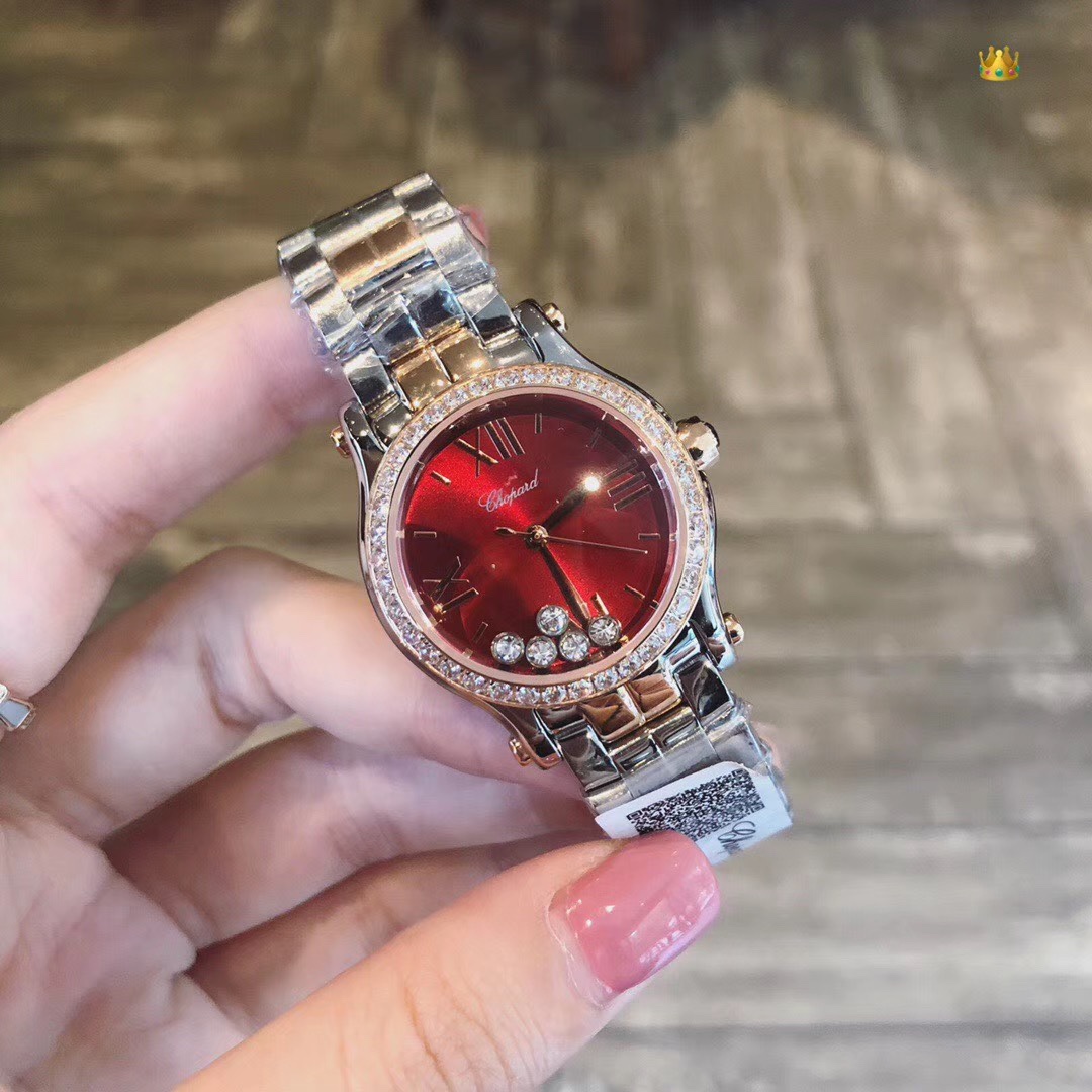 Chopard 萧邦快乐钻女表钢带款腕表