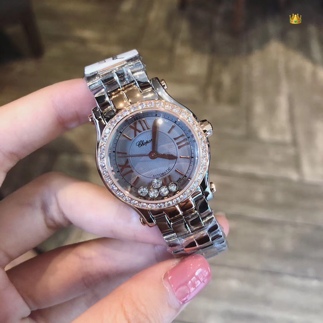 Chopard 萧邦快乐钻女表钢带款腕表