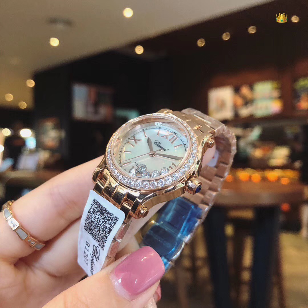 Chopard 萧邦快乐钻女表钢带款腕表