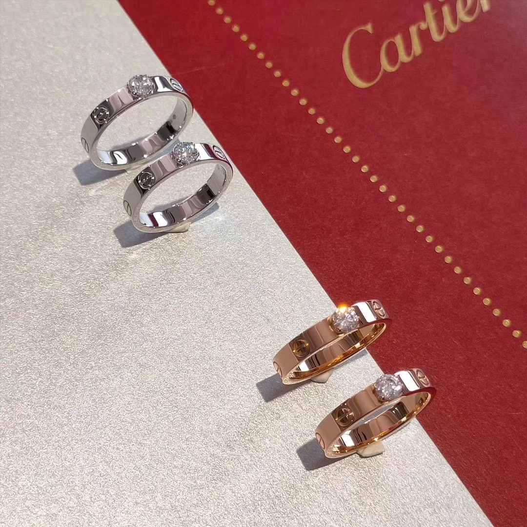 Cartier Bague solitaire Alliance large étroite Pavé étoilé Polyvalente - Qualité supérieure