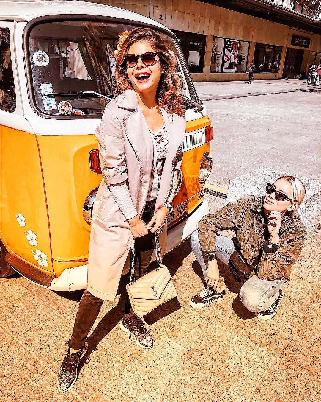 YSL LOULOU 23CM Y型绗缝链条包 494699杏色/银扣