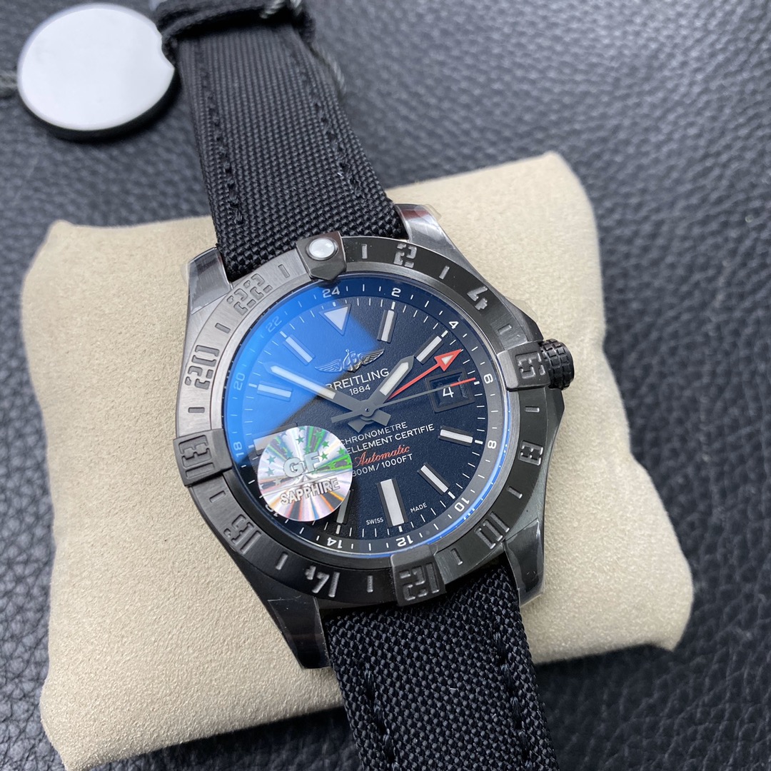 [Breitling Watches]GF reconnaissance aircraft black shell gmt