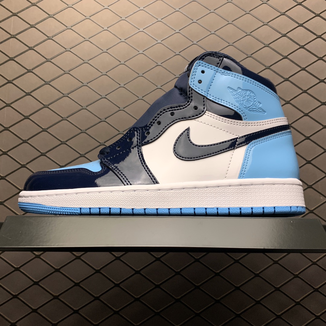 420 纯原版本 Air Jordan 1 Retro High ”Blue Chill” AJ1乔1 北卡蓝漆皮 CD0461-401