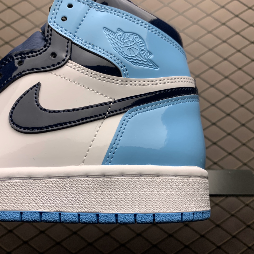 420 纯原版本 Air Jordan 1 Retro High ”Blue Chill” AJ1乔1 北卡蓝漆皮 CD0461-401