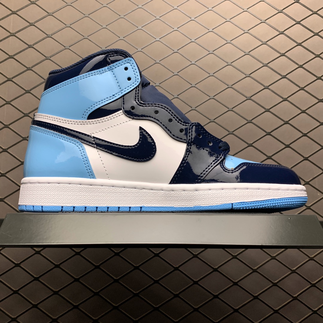 420 纯原版本 Air Jordan 1 Retro High ”Blue Chill” AJ1乔1 北卡蓝漆皮 CD0461-401