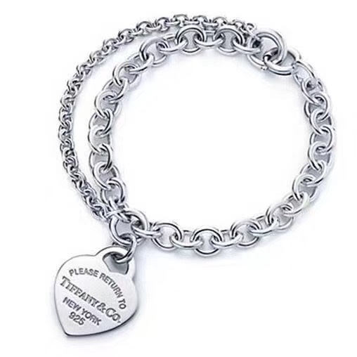 Tiffany & Co. Tiffany&Co. 纯银 龙虾扣双层粗手链