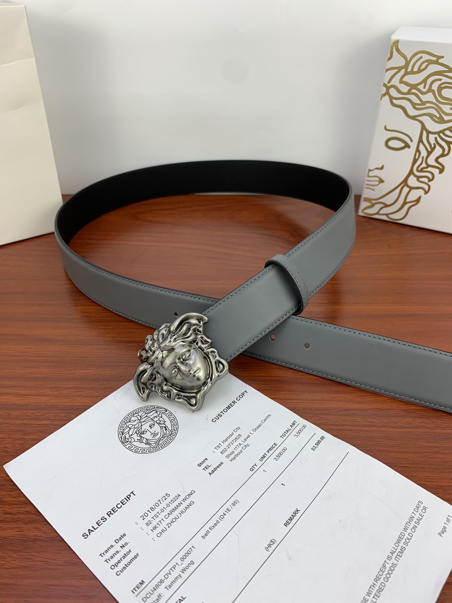 VERSACE 范思哲 新款平纹/双面头层 采用精挑细选进口牛皮 4 0 cm