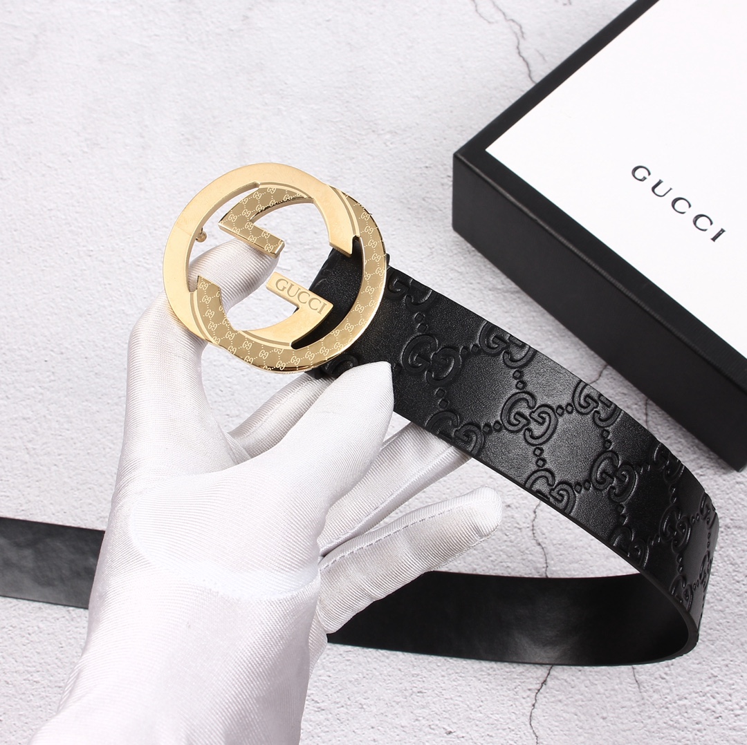 Gucci[正]原单头层牛皮带身品牌腰带扣彰显超凡品味顶级精品送礼自用更显档次永不过时高端大气原产皮料定