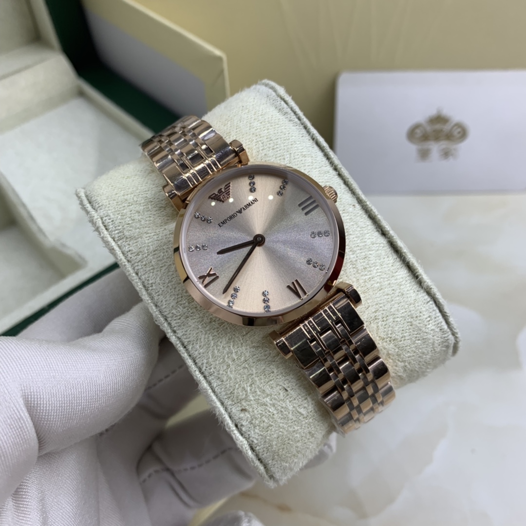 Armani 皇家 阿玛尼全玫瑰金女款腕表