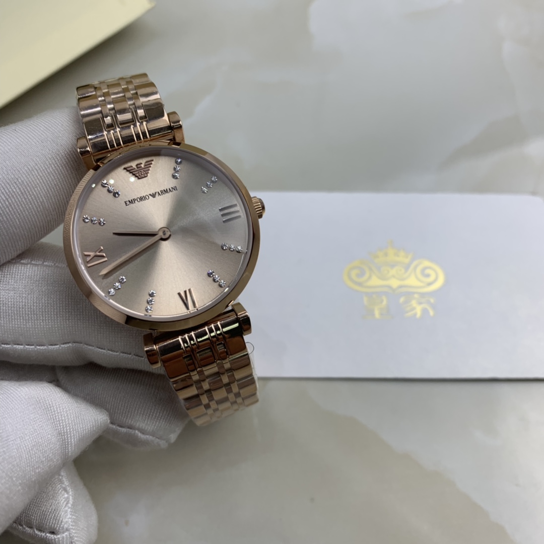 Armani 皇家 阿玛尼全玫瑰金女款腕表