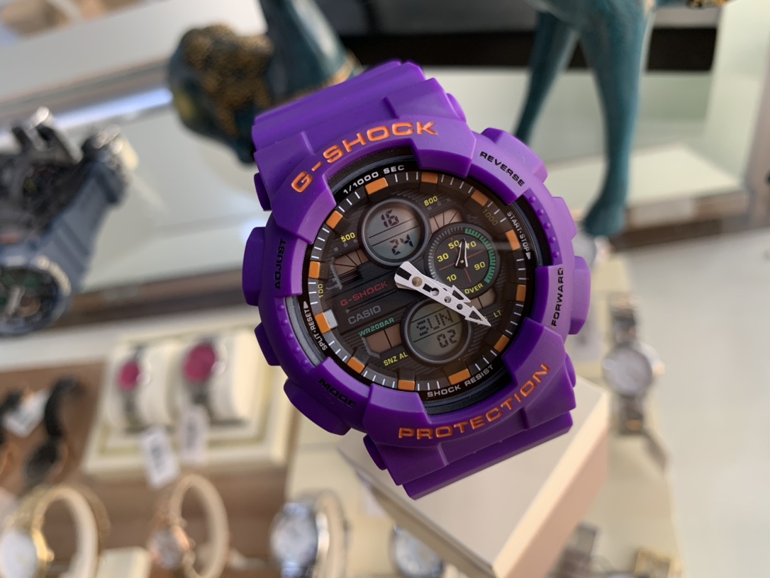 💰110 新款casio卡西欧G-SHOCK GA-140系列！潮流学生电子手表，功能：防震、防磁、自动ELD抬手灯、世界时间、闹钟、日历、倒计时、秒表！