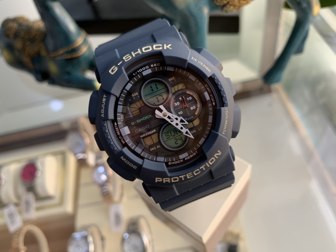 💰110 新款casio卡西欧G-SHOCK GA-140系列!潮流学生电子手表,功能:防震、防磁、自动ELD抬手灯、世界时间、闹钟、日历、倒计时、秒表!