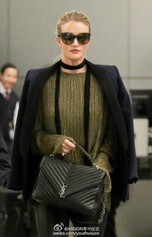 Saint laurent Ysl Monogram college_32cm黑色银扣392738
