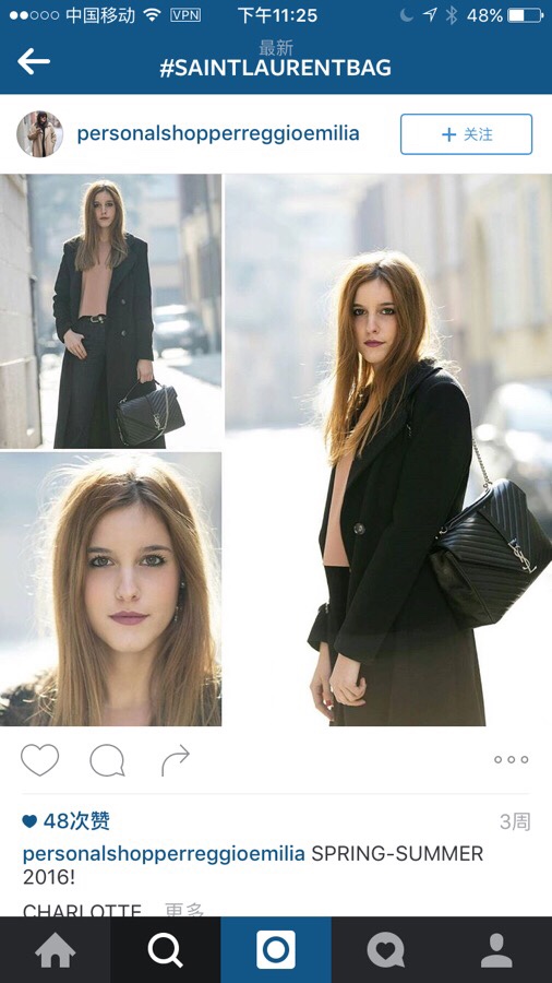 Saint laurent Ysl Monogram college_32cm黑色银扣392738