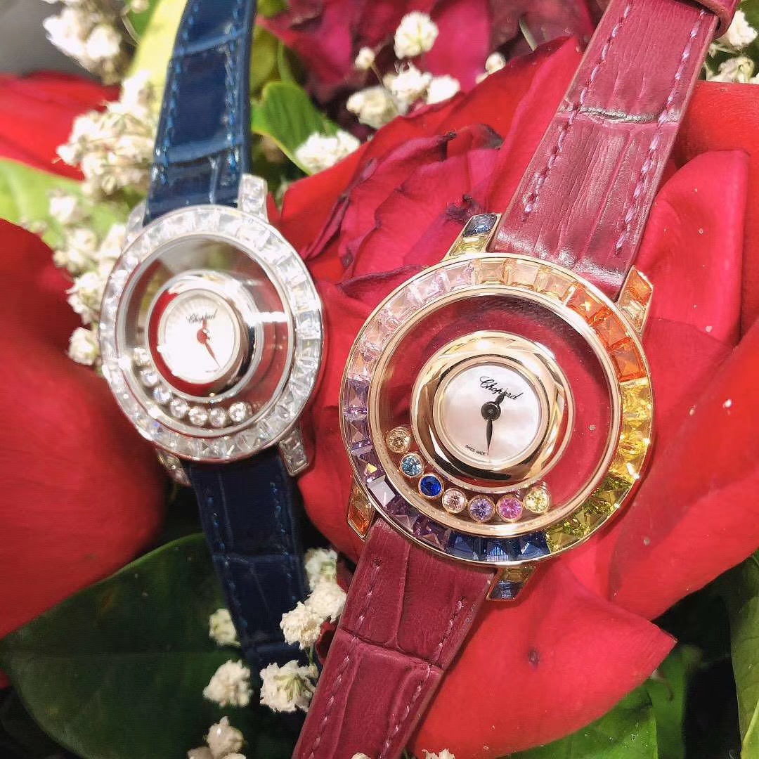 Chopard 萧邦彩虹钻震撼来袭 快乐钻一直是女表中的翘楚 对这个系列的创意一直中毒很深