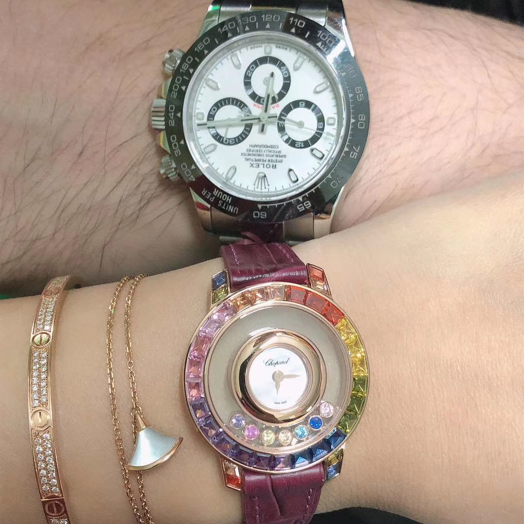 Chopard 萧邦彩虹钻震撼来袭 快乐钻一直是女表中的翘楚 对这个系列的创意一直中毒很深