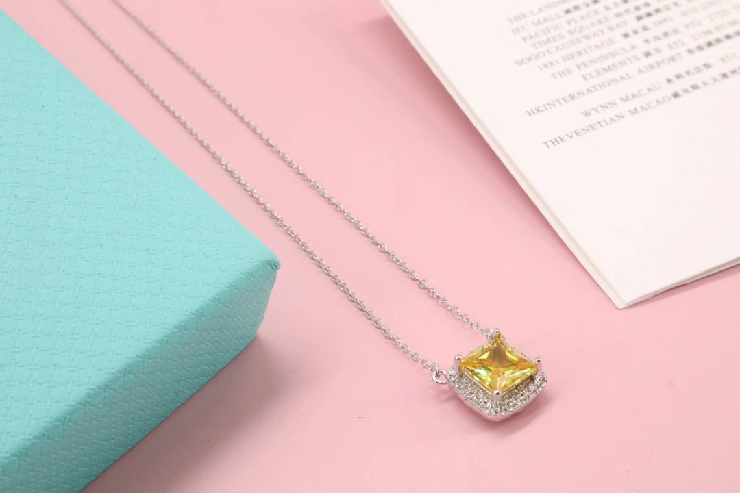 Tiffany & Co. Tiffany & Co. 方形黄钻锁骨项链