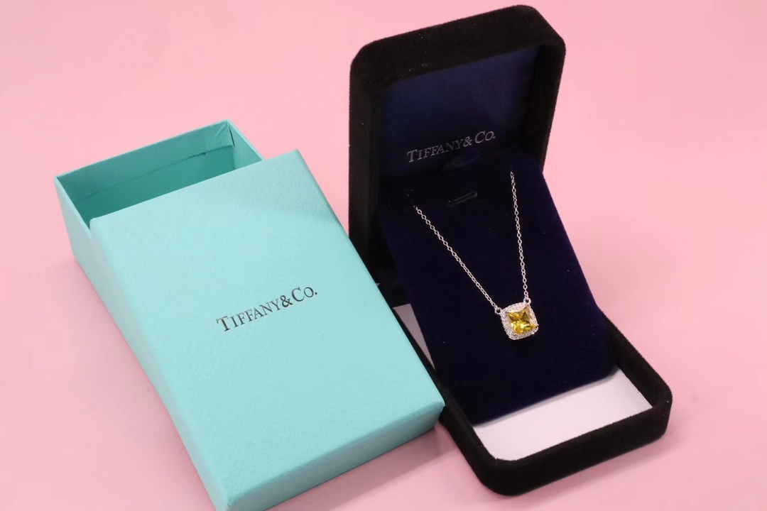 Tiffany & Co. Tiffany & Co. 方形黄钻锁骨项链
