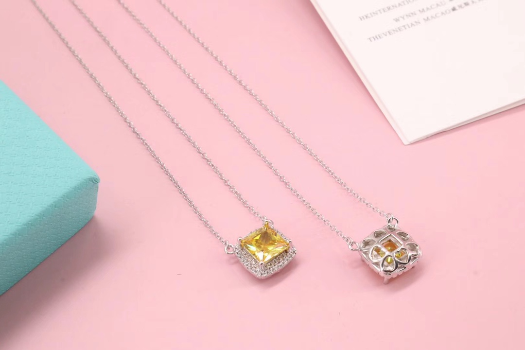 Tiffany & Co. Tiffany & Co. 方形黄钻锁骨项链