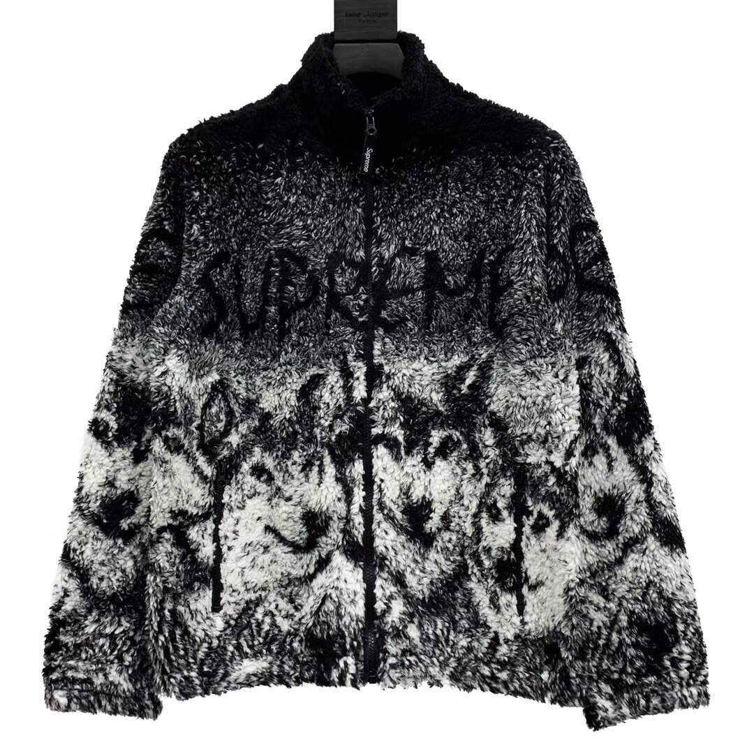 上新:245 supreme 19ss wolf fleece jacket 狼图腾摇粒绒夹克