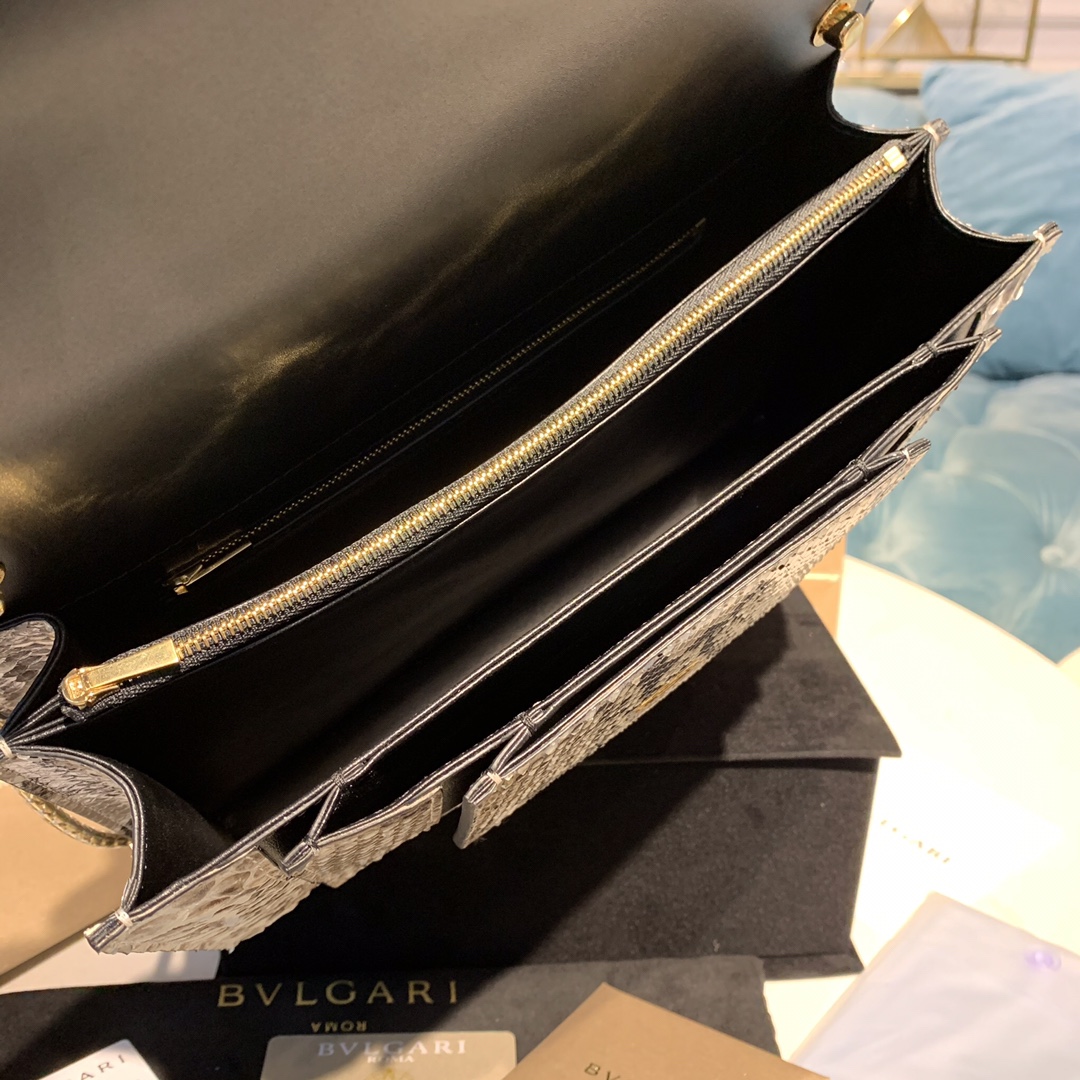 BVLGARI宝格丽蟒蛇皮单肩包288620