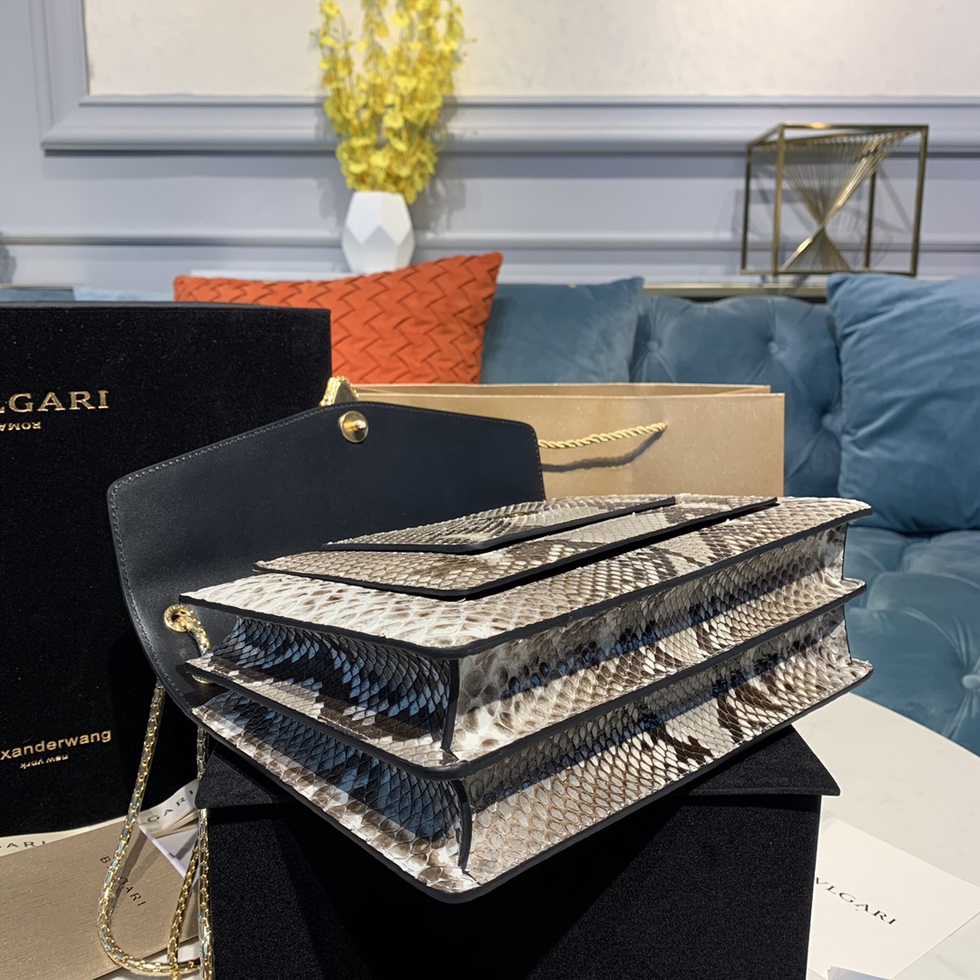 BVLGARI宝格丽蟒蛇皮单肩包288620