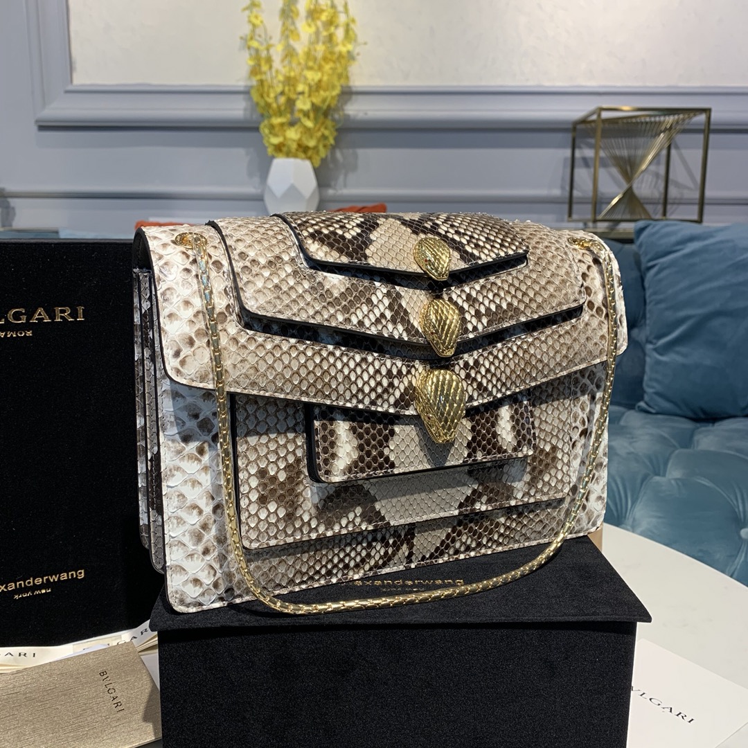 BVLGARI宝格丽蟒蛇皮单肩包288620