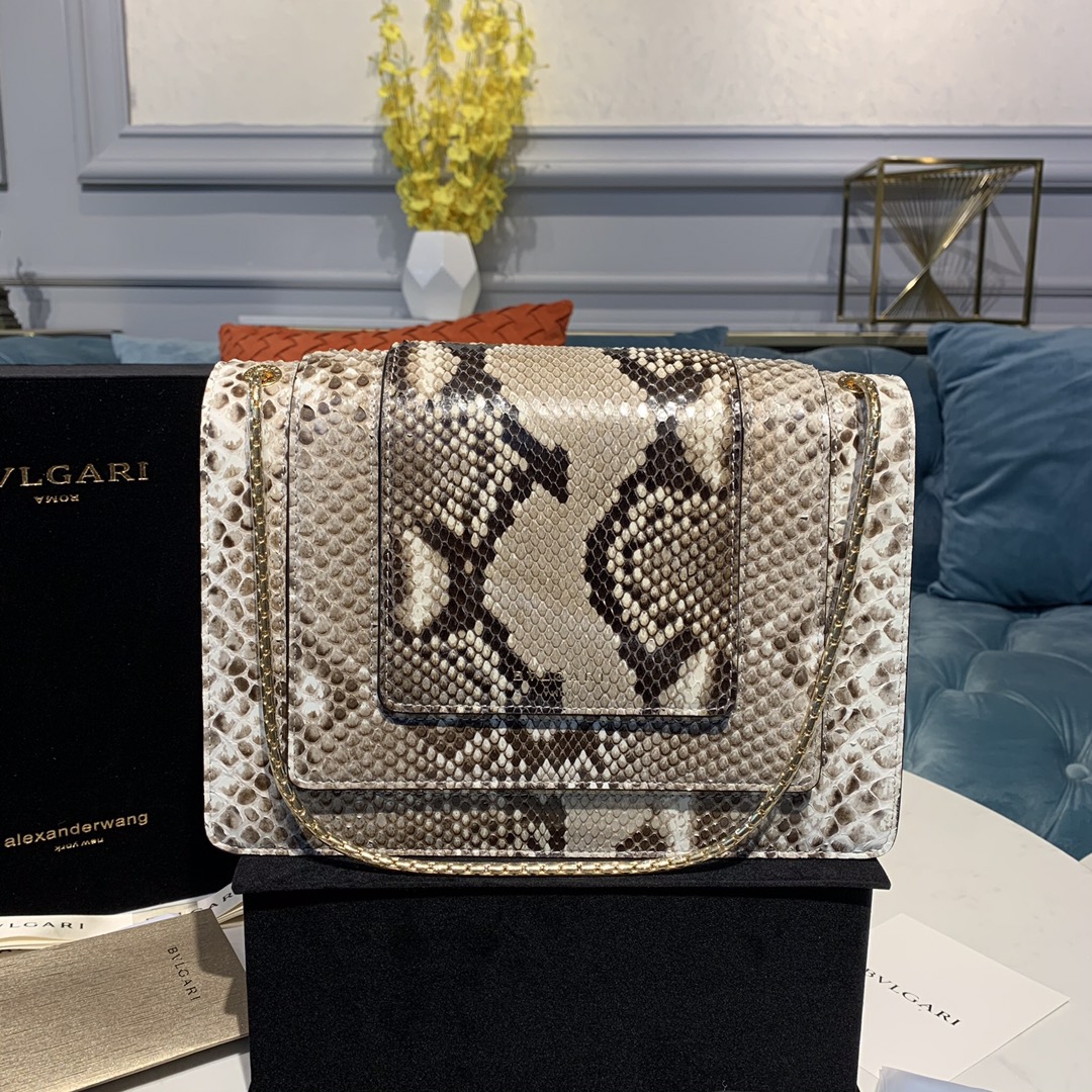 BVLGARI宝格丽蟒蛇皮单肩包288620