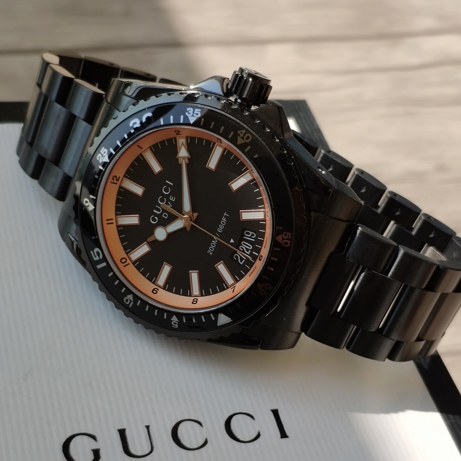 “1955 Original Gudz GUCCCl Water Ghost Update Box: Authentic Swiss Core, Waterproof 200m” - 图片 3