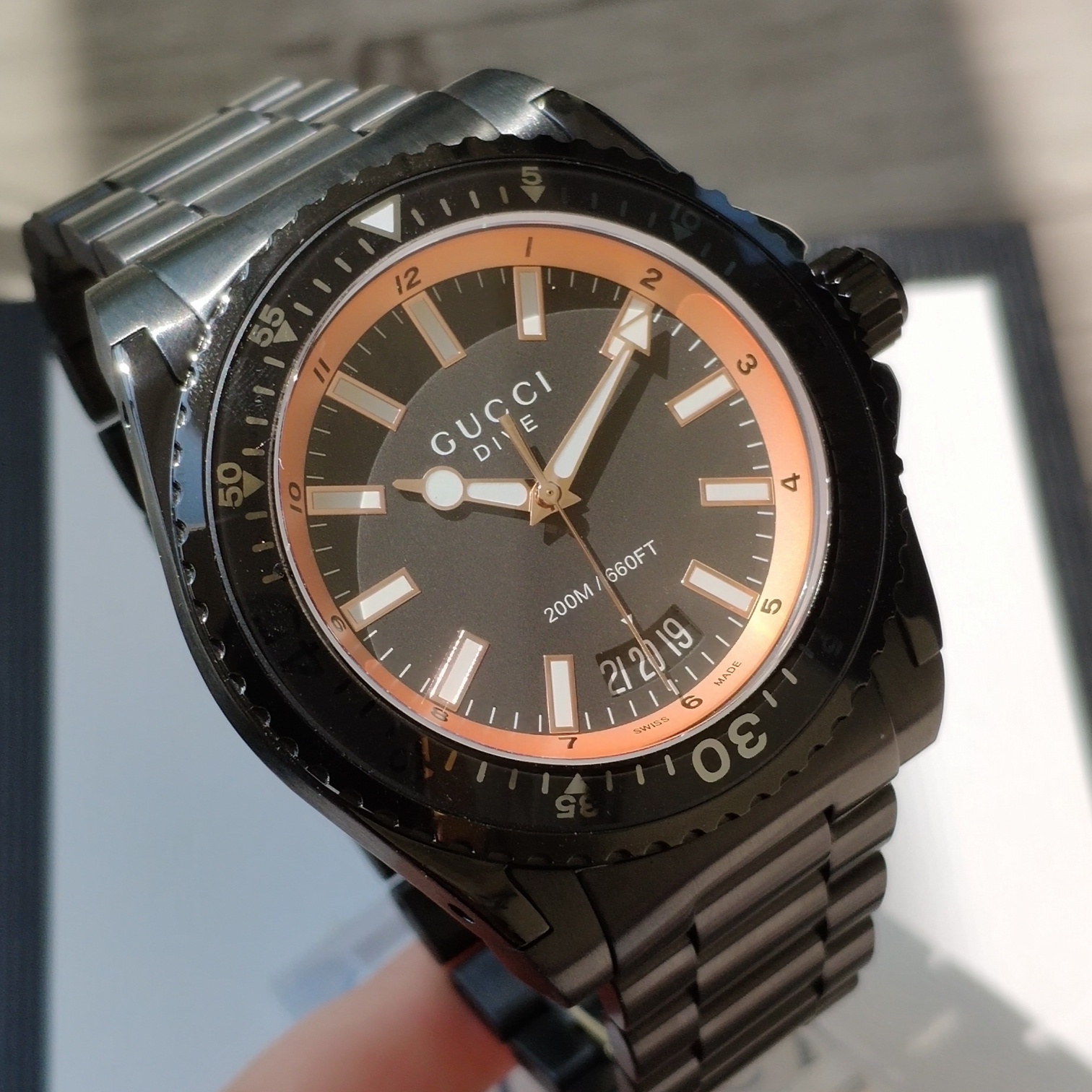 “1955 Original Gudz GUCCCl Water Ghost Update Box: Authentic Swiss Core, Waterproof 200m” - 图片 4