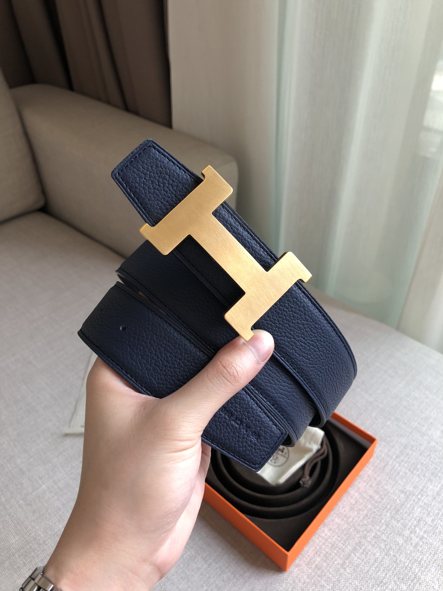 p380 同步 Hermes-Constance Belt BucKLE & REVERSIBLE LEATH STRAP 87MM and 32MM - 图片 7