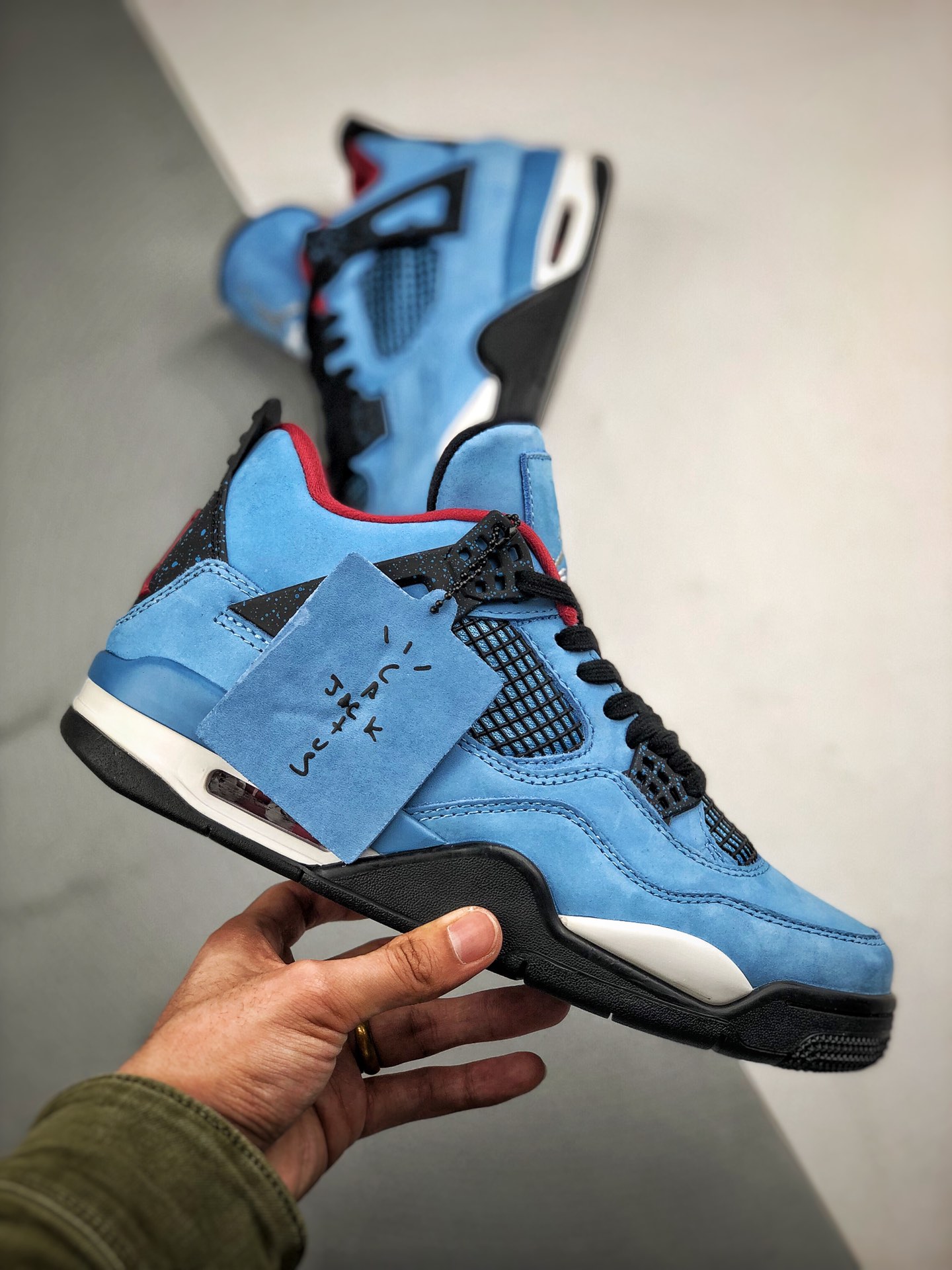 360 最强四代 Travis Scott X Air Jordan 4 蓝麂皮