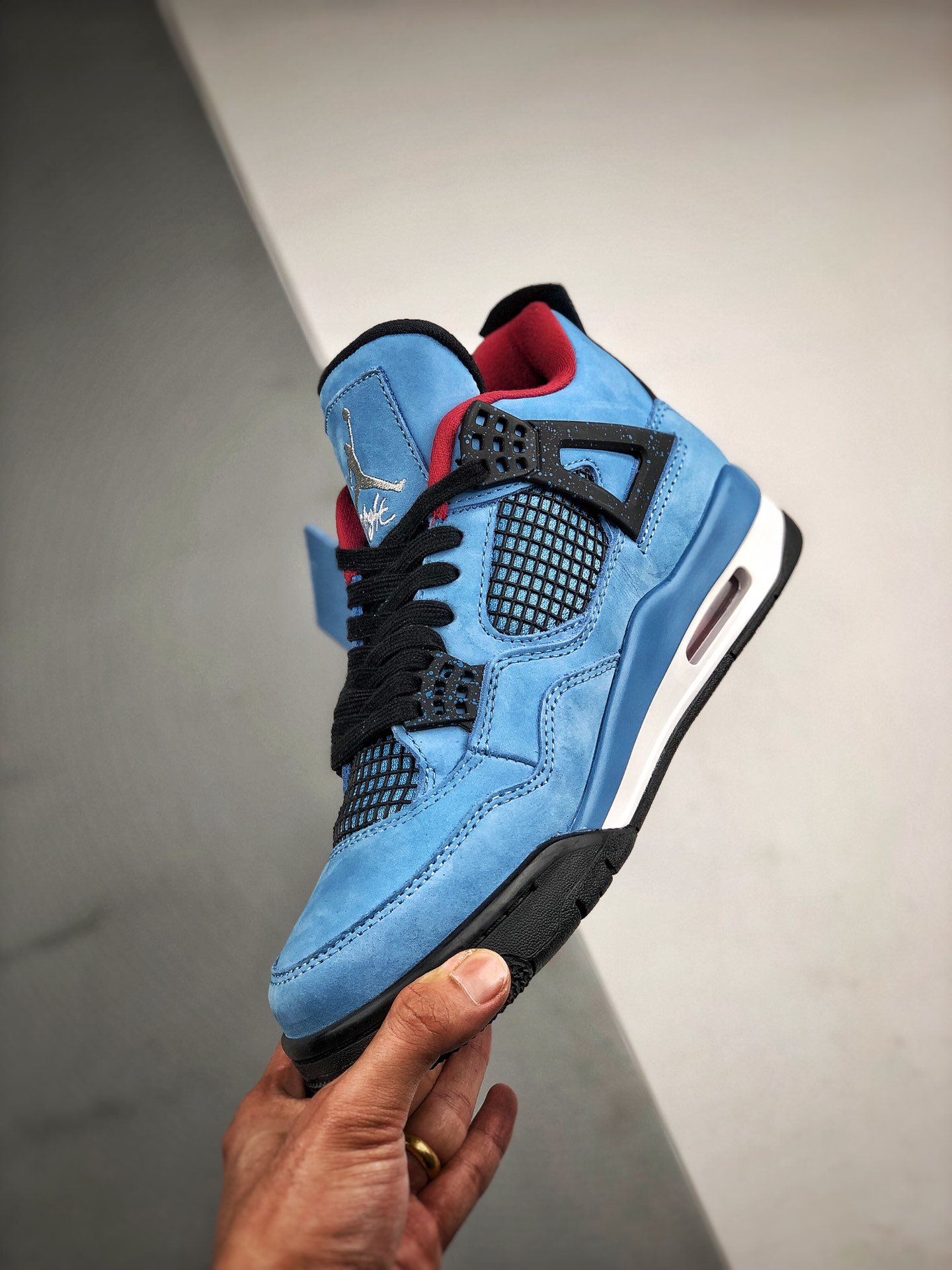 360 最强四代 Travis Scott X Air Jordan 4 蓝麂皮