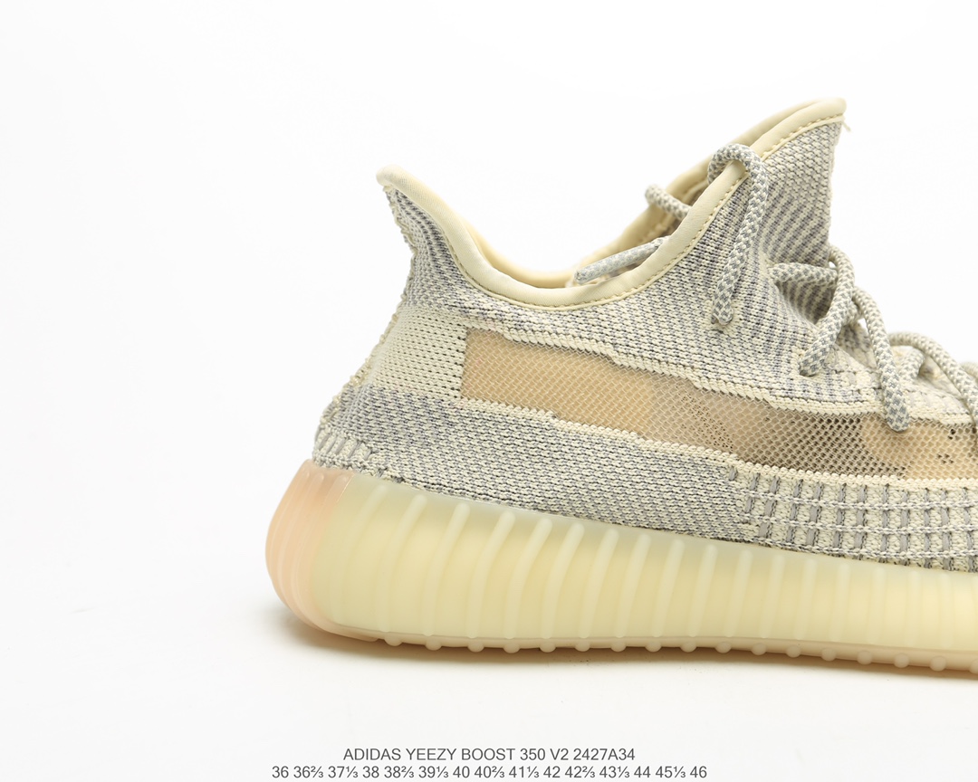 公司级福利💯
采用了透明材质的设计！adidas 椰子Yeezy 350v2 “Static”系列百搭轻便爆米花中底慢跑鞋 尺码：36 36.5 37 38 38.5 39 40 40.5 41 42 42.5 43 44 44.5 45 46 编码：2427A34