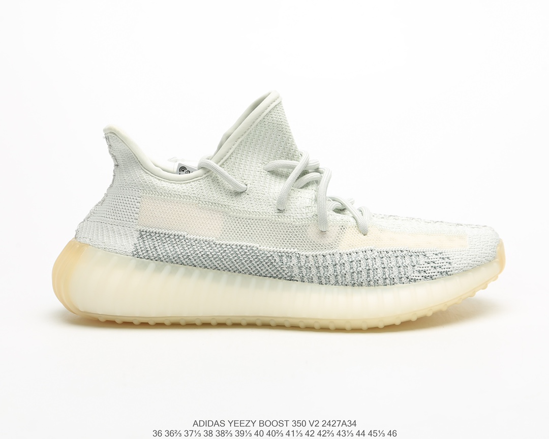 公司级福利💯
采用了透明材质的设计！adidas 椰子Yeezy 350v2 “Static”系列百搭轻便爆米花中底慢跑鞋 尺码：36 36.5 37 38 38.5 39 40 40.5 41 42 42.5 43 44 44.5 45 46