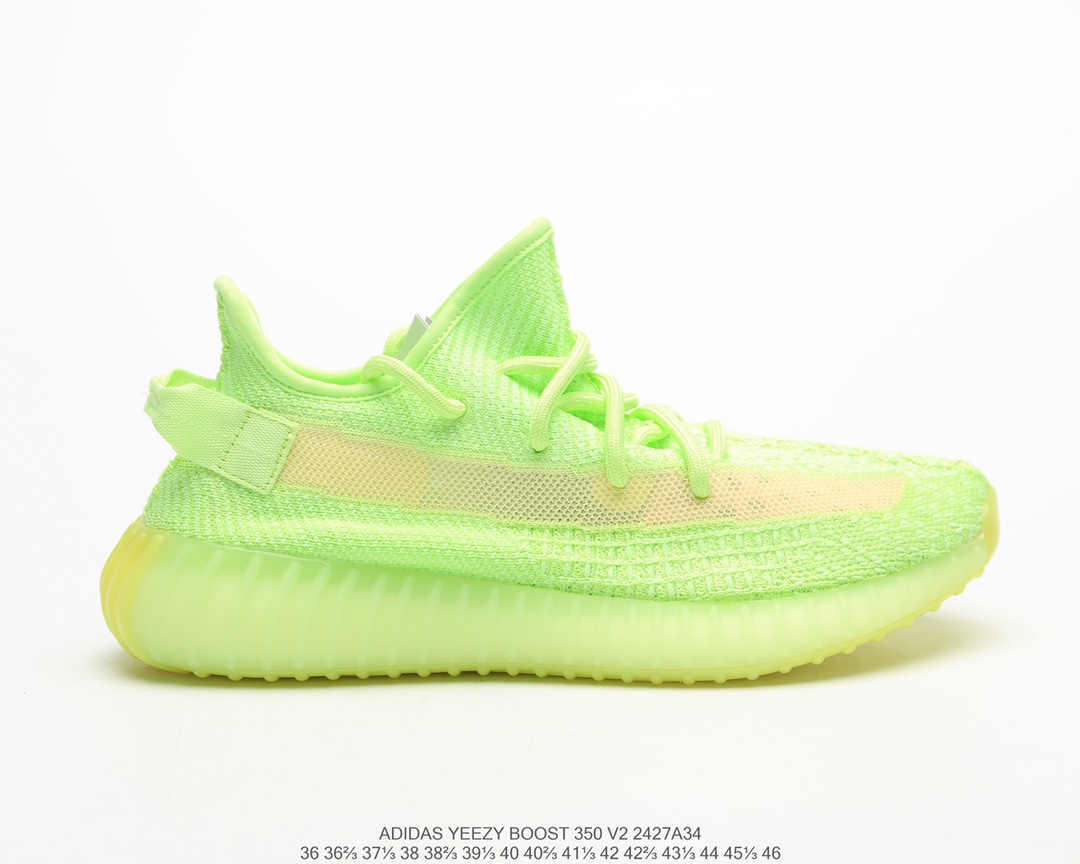 公司级福利💯
采用了透明材质的设计！adidas 椰子Yeezy 350v2 “Static”系列百搭轻便爆米花中底慢跑鞋 尺码：36 36.5 37 38 38.5 39 40 40.5 41 42 42.5 43 44 44.5 45 46