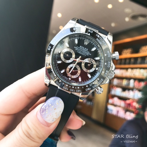 Rolex Daytona Quartz Men's Watch - Black Dial, Rubber Band, 41mm 1 Rolex Daytona Quartz Men's Watch - Black Dial, Rubber Band, 41mm