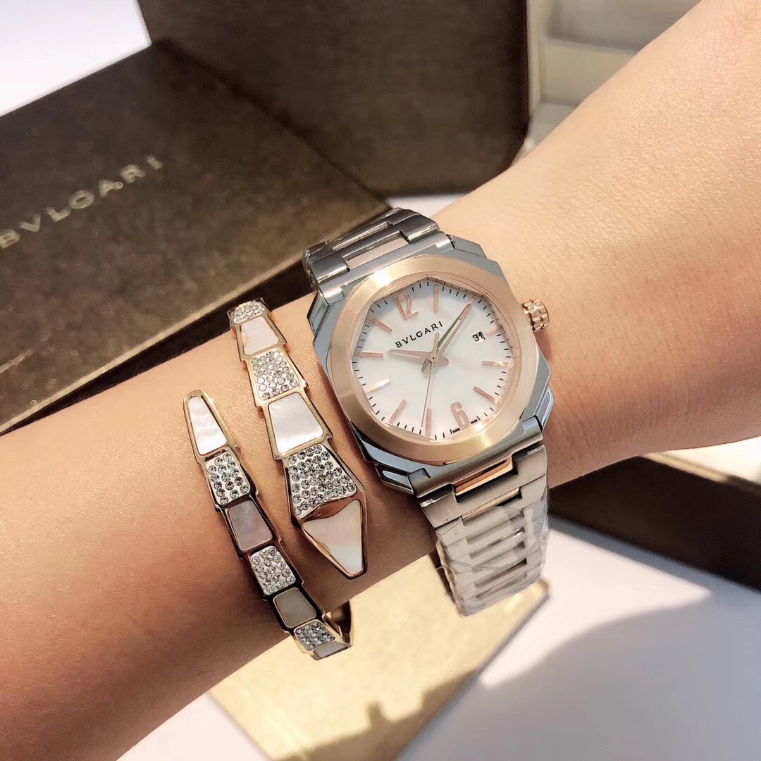 Bvlgari 宝格丽OCTO系列女表钢带款腕表