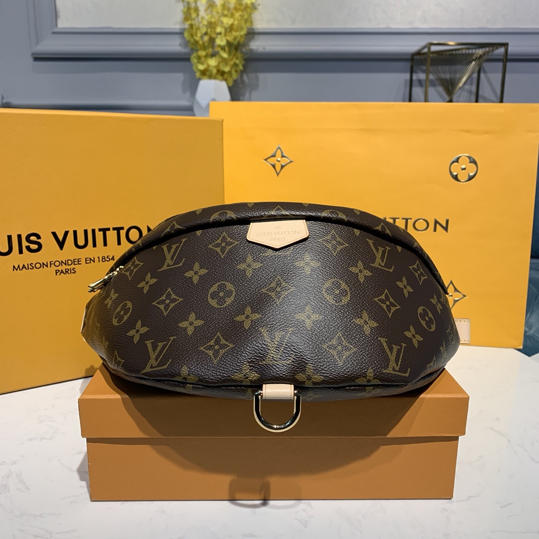 Wholesale
 Louis Vuitton LV Bumbag Belt Bags & Fanny Packs Gold Monogram Canvas Cotton Cowhide Fashion Casual M43644